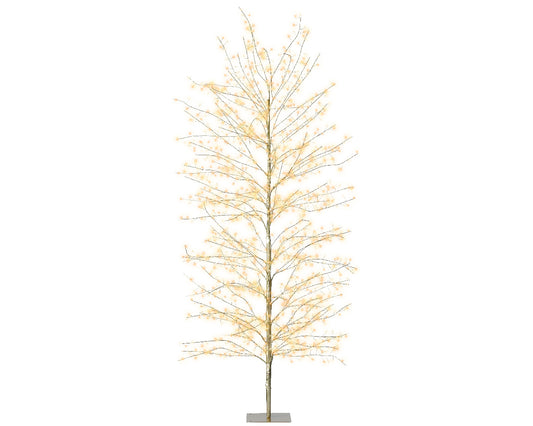 Albero rami micro LED 80x180 cm oro/bianco