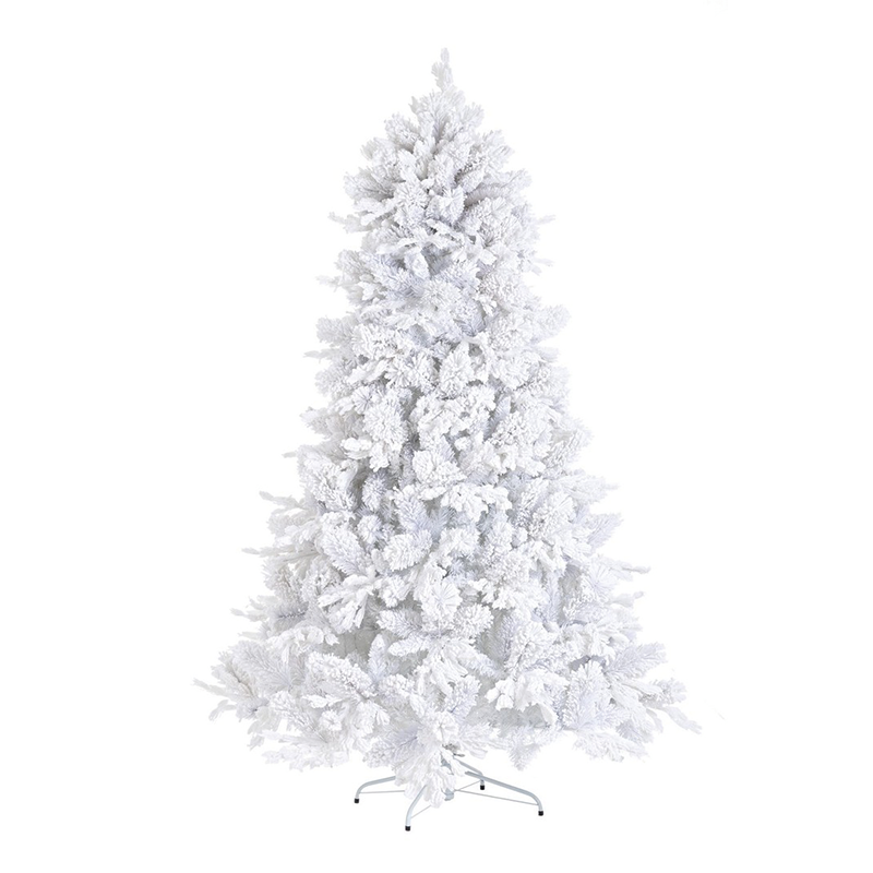 Albero di Natale bianco innevato H 210 x Ø130 cm