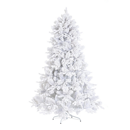 Albero di Natale bianco innevato H 210 x Ø130 cm