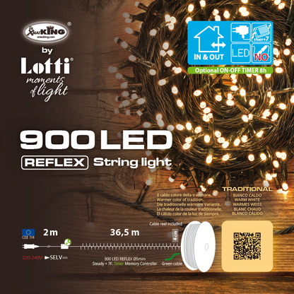 Catena Luminosa Tradizionale 900 LED - 36,5m