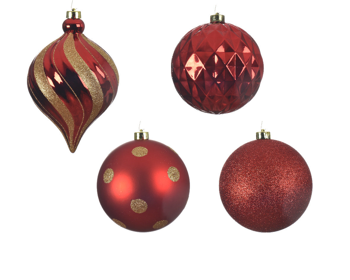 Palline infrangibili mix Natale 15cm - 6 pz