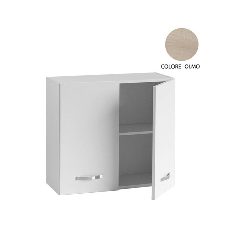 Pensile cucina bianco con 2 ante olmo 80x30xH 72