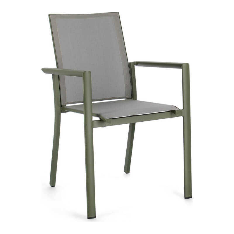 Sedia con Braccioli Konnor Verde - Dimensioni: 56,2x60x88 cm